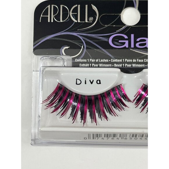 Ardell Glamour Diva Pink Metallic Strip Lashes – False Eyelashes - Picture 3 of 5
